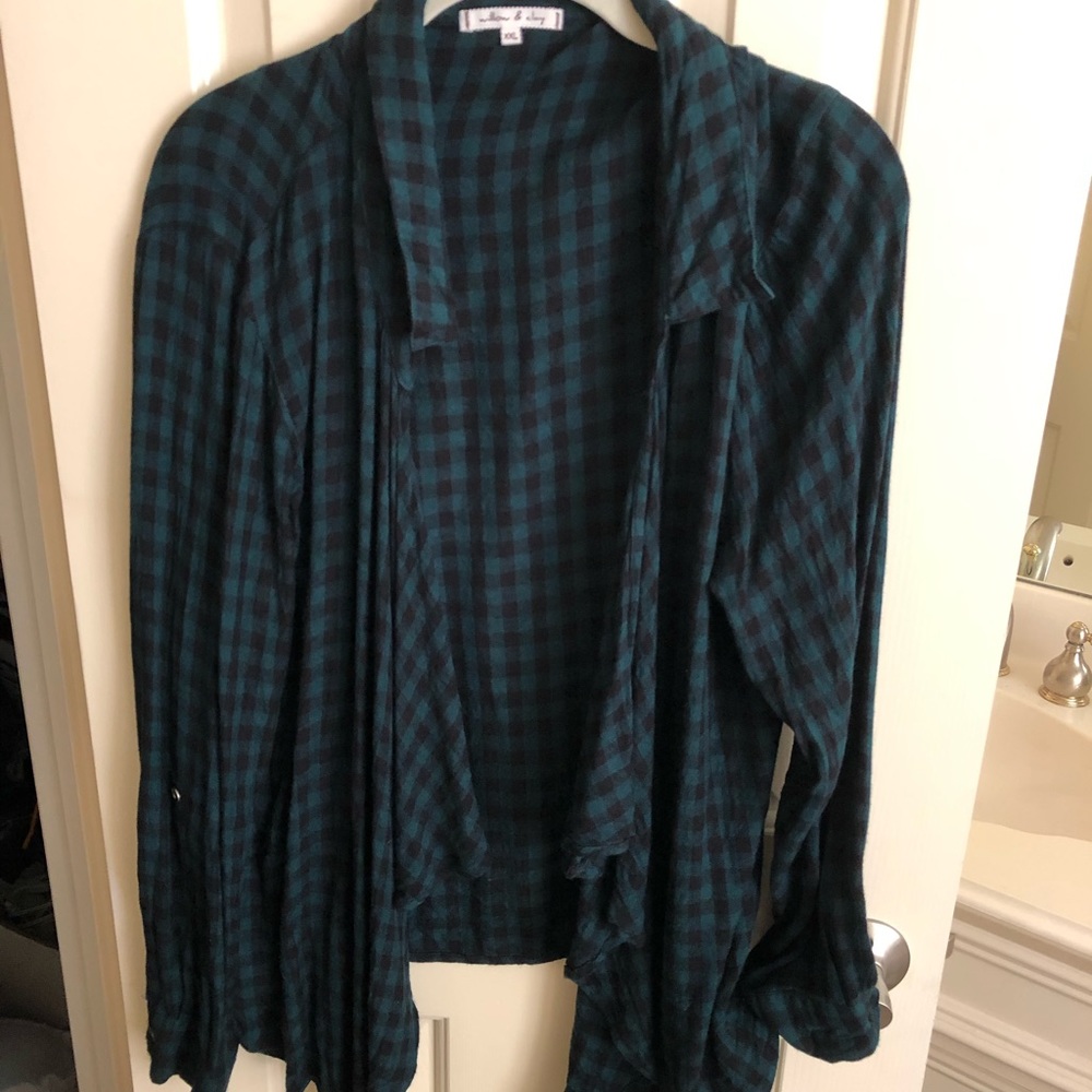 Willow & Clay Aria Open Kimono Dark Green XXL